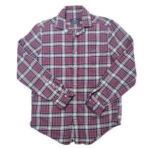 Vineyard Vines Tucker Shirt Men’s S Red Navy Plaid Long Sleeve